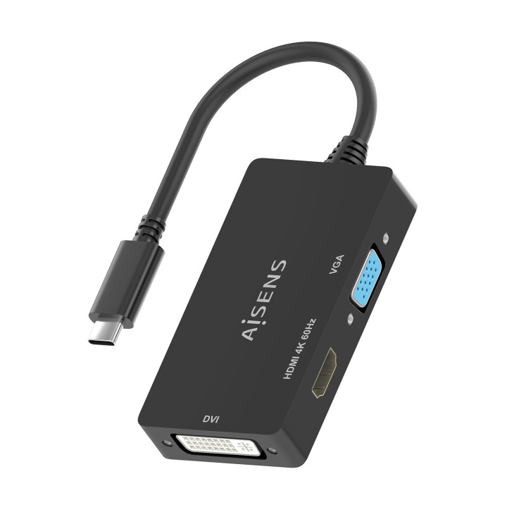 Conversor AISENS USB-C/M a DVI-I/VGA/HDMI (A109-0954)