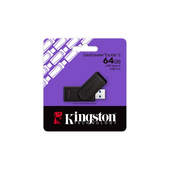 Pendrive Kingston Exodia S 64Gb USB-A 3.1 (DTXS/64GB)