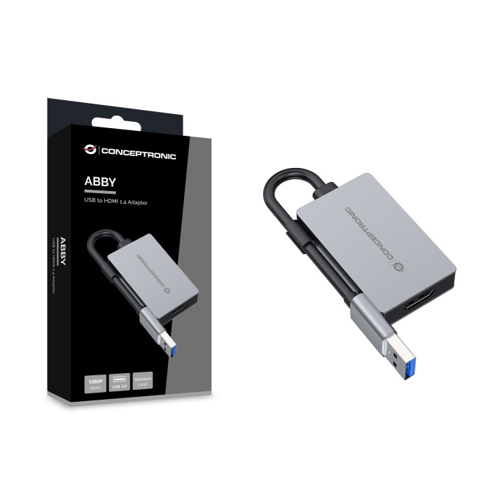 Adaptador CONCEPTRONIC USB-A/M a HDMI/H Gris (ABBY22G)