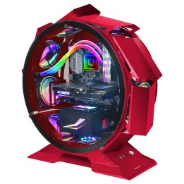 Caja Circular Mars Gaming mATX Mini-ITX Roja (MCORBR)