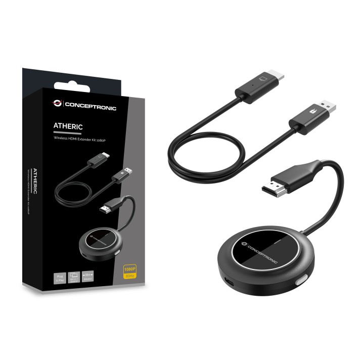 Transmisor CONCEPTRONIC 1080p HDMI Negro (ATHERIC02B)