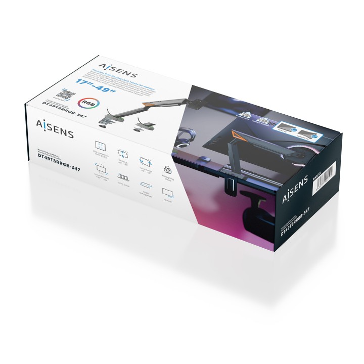 Soporte de Mesa AISENS 17"-49"RGB Gris (DT49TSRRGB-347)