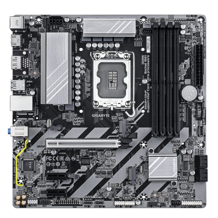GIGABYTE B860M D3HP:(LGA1851) 4DDR5 6SATA3 HDMI DP mATX