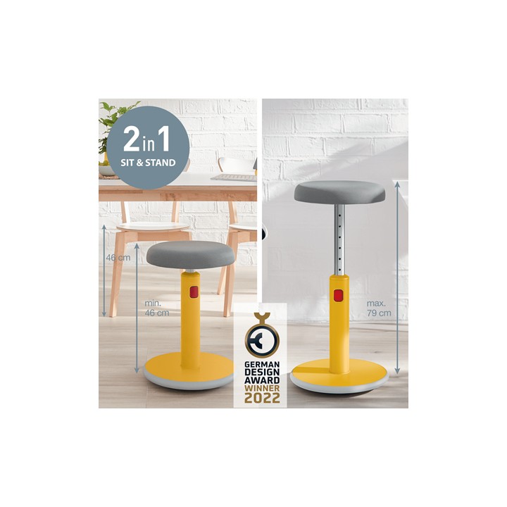 Taburete Leitz Ergo Cosy Active 2 Amarillo (6518-00-19)