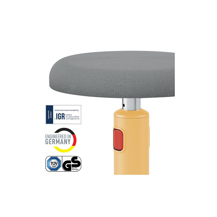 Taburete Leitz Ergo Cosy Active 2 Amarillo (6518-00-19)