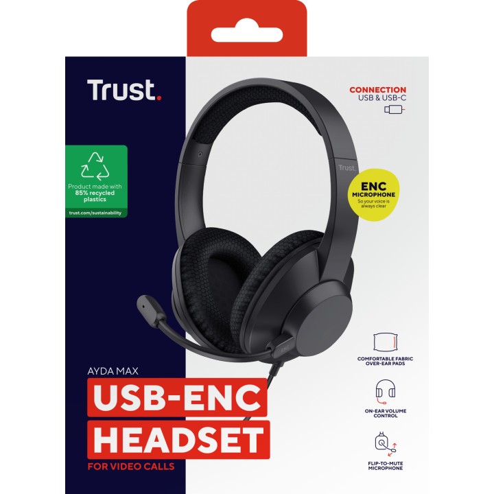 Auric+Micro Trust Ayda Max USB-A/C Negros (25462)