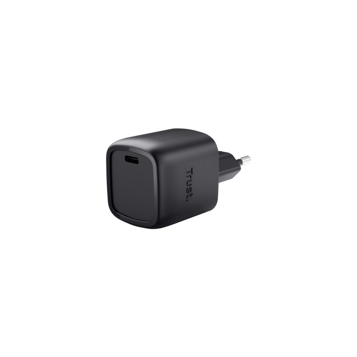 Cargador Pared Trust Maxo GaN 30W 1xUSB-C Negro (25519)