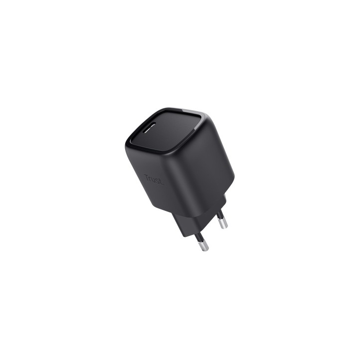 Cargador Pared Trust Maxo GaN 30W 1xUSB-C Negro (25519)