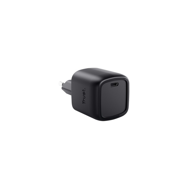 Cargador Pared Trust Maxo GaN 30W 1xUSB-C Negro (25519)