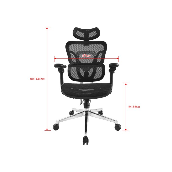 Silla Oficina EQUIP Respaldo de Malla Negra (EQ651051)