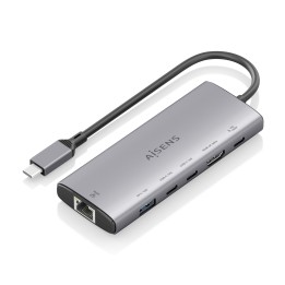Docking AISENS 6en1 USB-C 4K/60Hz Gris (ASUC-6P030-GR)