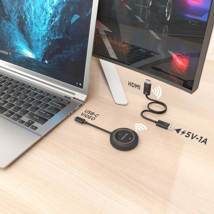 Adaptador AISENS USB-C a HDMI (ASWL-H2KC30M003-BK)
