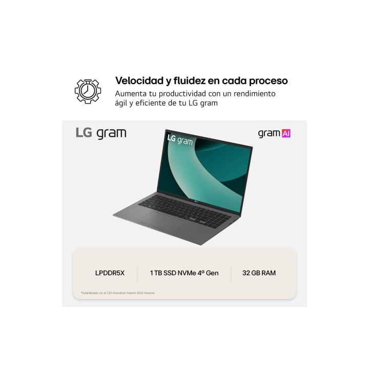 LG U7-258V 32Gb 1Tb 16" W11H Negro (16Z90TL-G.AU88B)