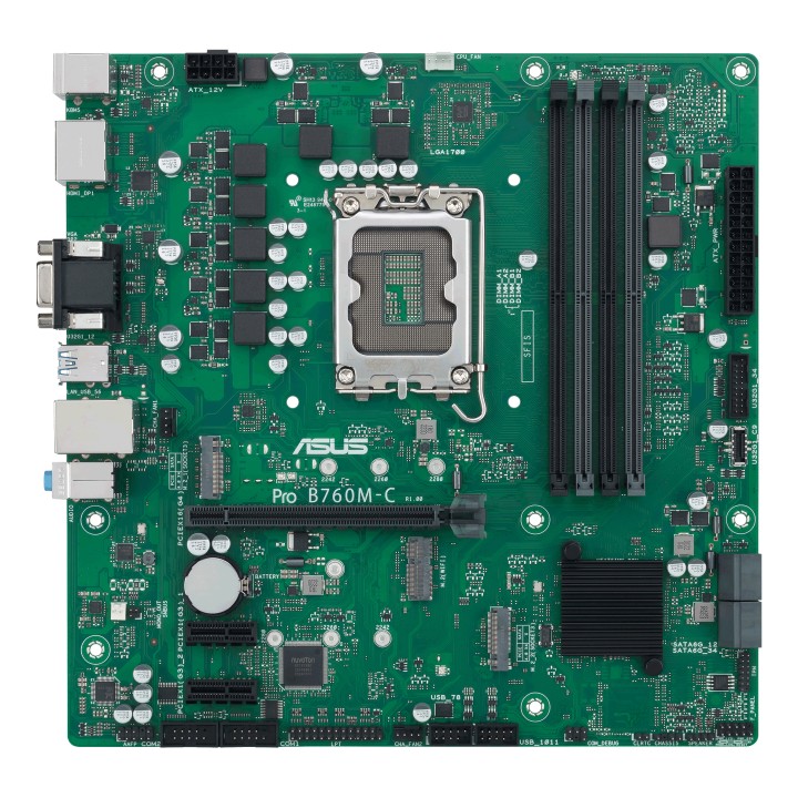 ASUS PRO B760M-C-CSM:(1700) 4DDR5 USB VGA HDMI DP mATX