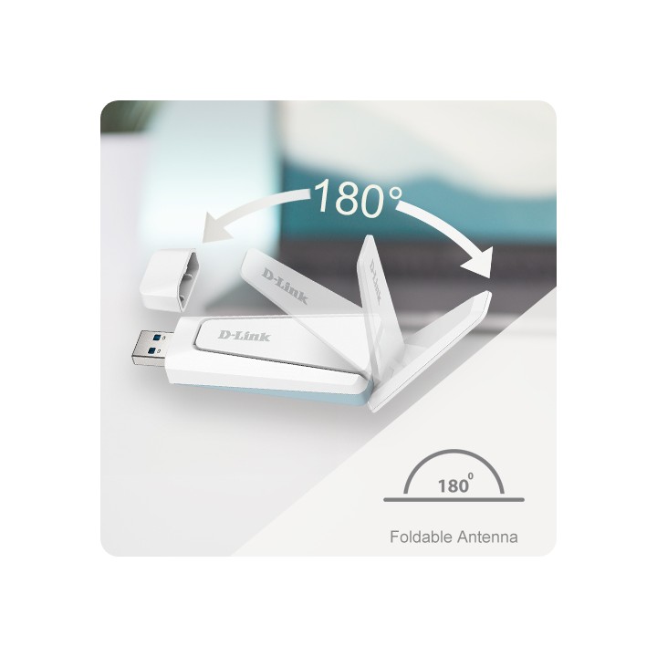 Adaptador D-Link AX1800 USB 3.0 WiFi 6 Blanco (AX18U)