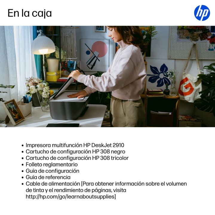 Multif HP DeskJet 2910 A4 Color Dúplex Gris (89F98B)