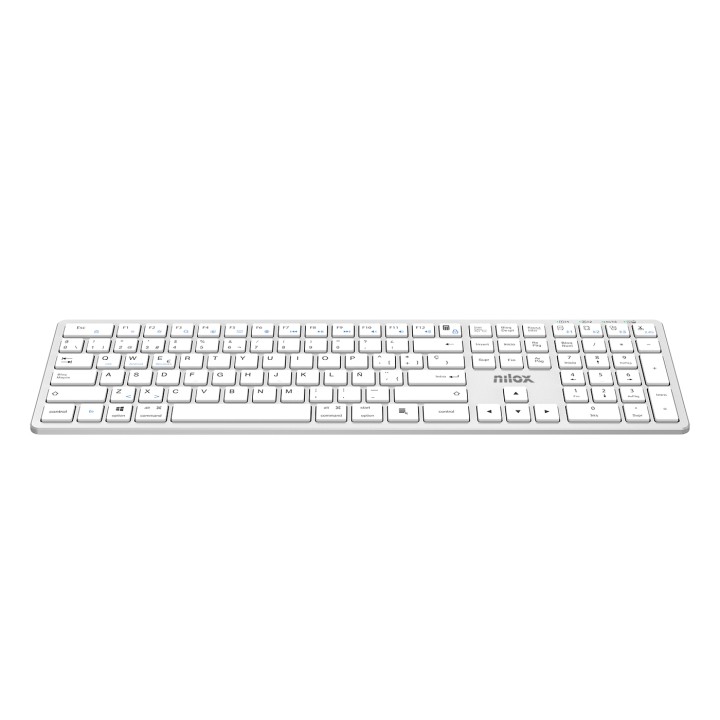 Teclado NILOX QWERTY Bluetooth Blanco (NXKBW01S)