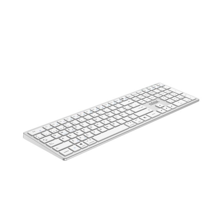 Teclado NILOX QWERTY Bluetooth Blanco (NXKBW01S)