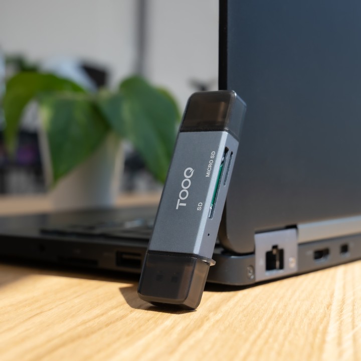 Lector de Tarjetas TooQ USB-A USB-C Gris (TQR-3001G)