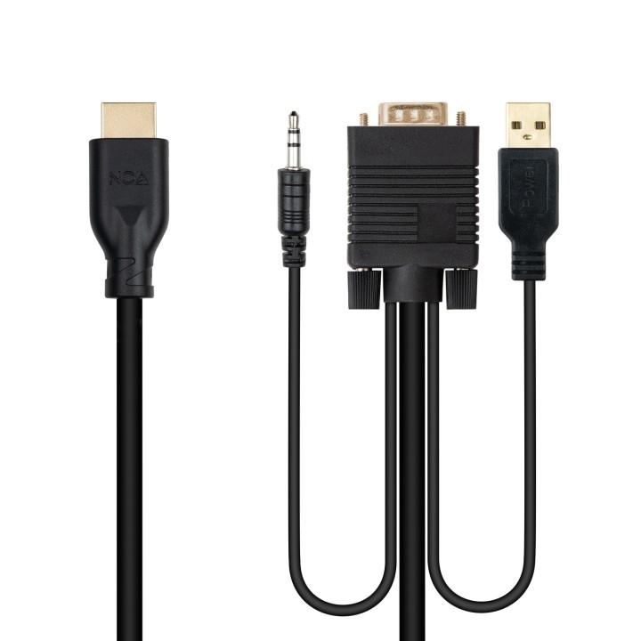 Cable VGA/M+Audio/M+Usb-A/M a HDMI/M 1.8m (10.15.4612)