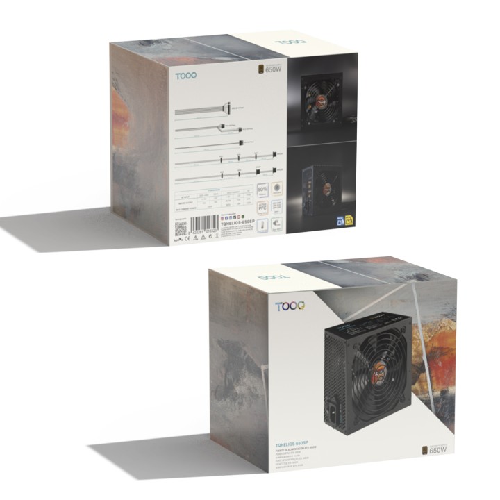 Fuente TooQ ATX 650W APFC 80+Bronze (TQHELIOS-650SP)