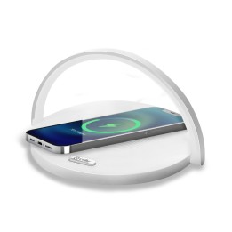 Lámpara CELLY Cargador Wireless 15W (WLLIGHTCIRCLEWH)