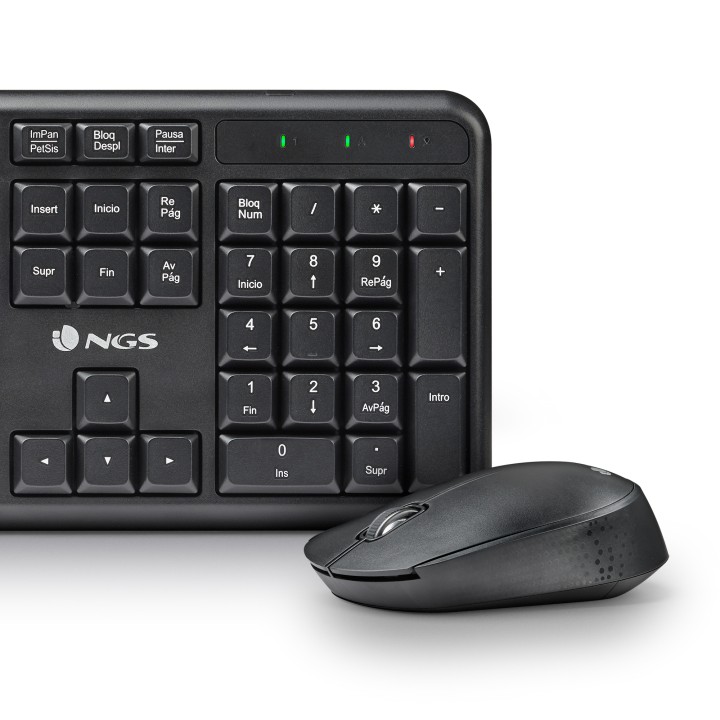 Teclado+Ratón NGS RF Wireless Óptico Negro (HARMONYKIT)