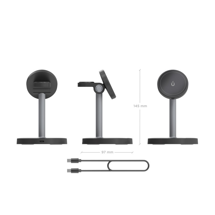 Cargador AISENS Qi Inalámbrico Negro(ASCH-15W3WC066-BK)