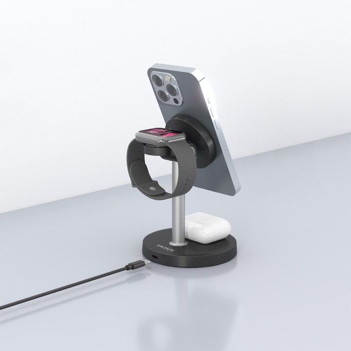 Cargador AISENS Qi Inalámbrico Negro(ASCH-15W3WC066-BK)