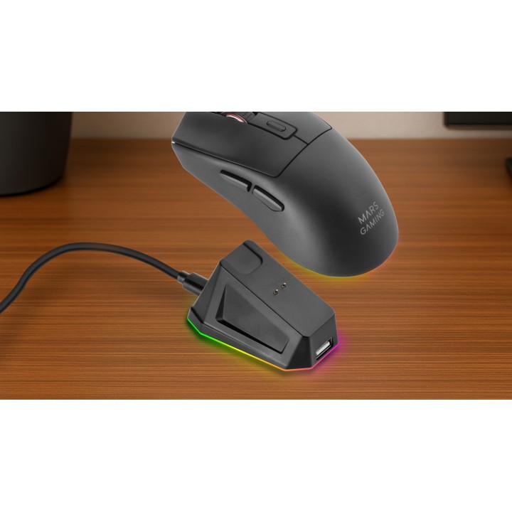 Ratón Mars Gaming RF Wireless BT 14400dpi Negro (MMT3)