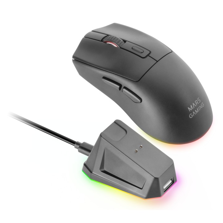 Ratón Mars Gaming RF Wireless BT 14400dpi Negro (MMT3)