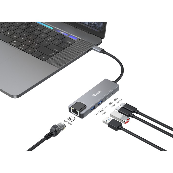 Adaptador EQUIP USB-C 5en1 Ethernet 2.5 GbE (EQ133496)