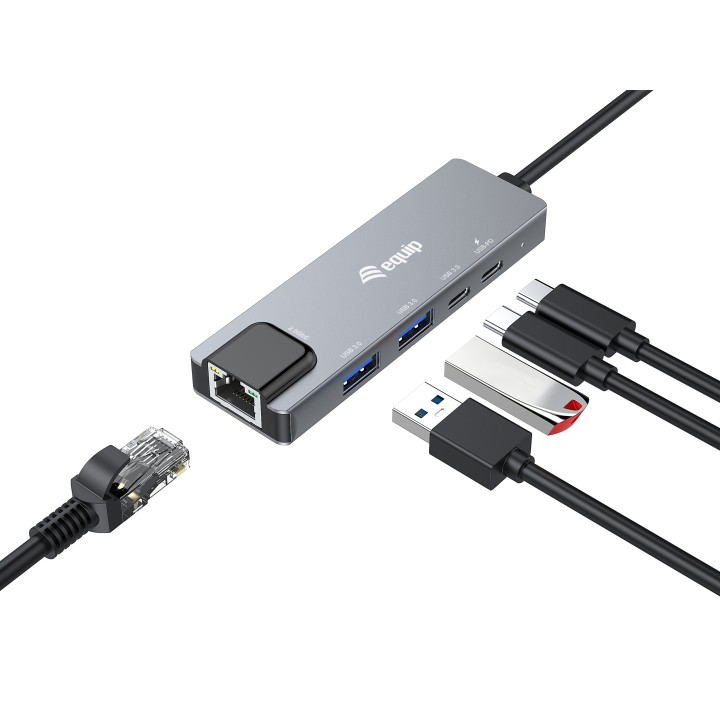 Adaptador EQUIP USB-C 5en1 Ethernet 2.5 GbE (EQ133496)