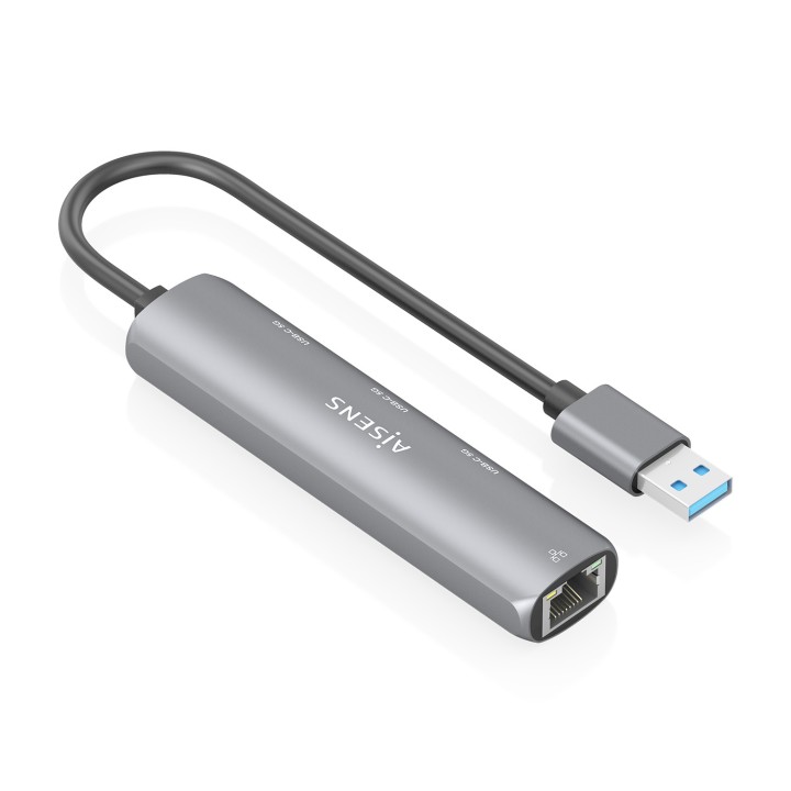 Hub AISENS USB-A a 3xUSB-C/1xRJ45 Gris (ASUC-4P037-GR)