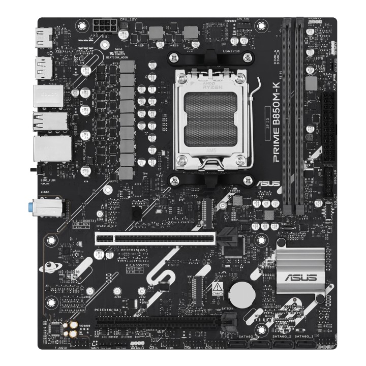 ASUS PRIME B850M-K: (AM5) 2DDR5 USB HDMI DP RJ45 mATX
