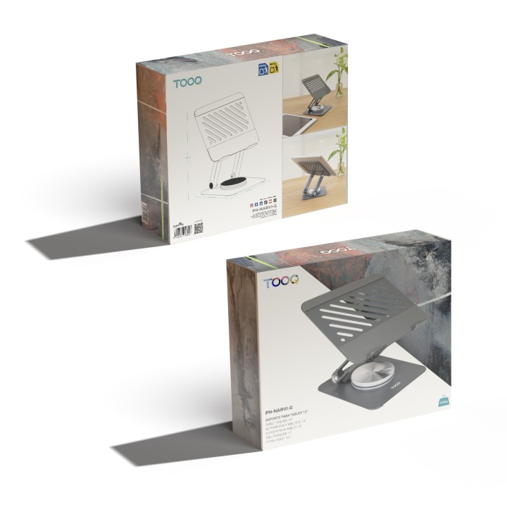 Soporte TooQ Plegable hasta 13" Gris Oscuro(PH-NARVI-G)
