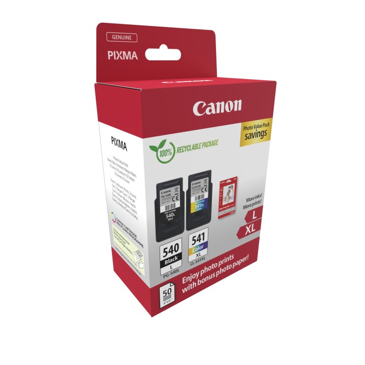 Tinta Canon PG540L/CL541XL + 50 Hojas Photo (5225B012)