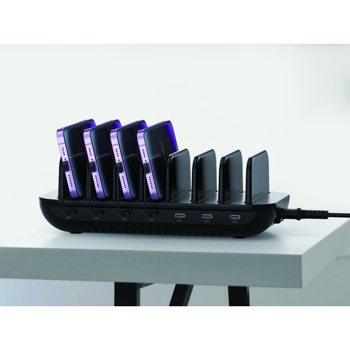 Cargador CONCEPTRONIC 160W 7xUSB-C Negro (OZUL07B)