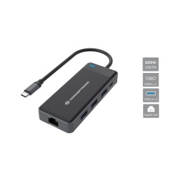 Docking Station CONCEPTRONIC 7en1 USB-C 2HDMI (DONN14G)