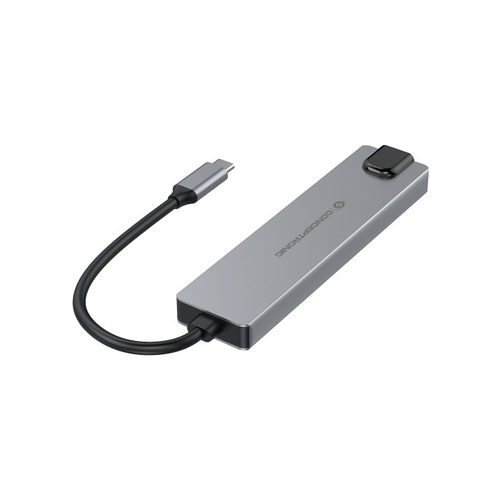 Docking Station CONCEPTRONIC 6en1 USB-C Gris (DONN29G)