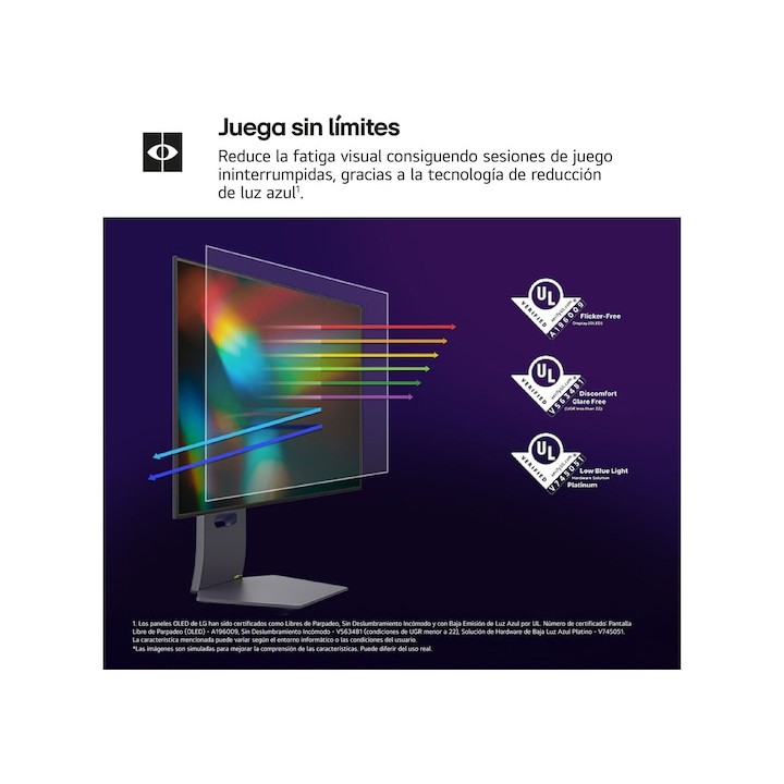 Monitor Gaming LG 27" OLED QHD 240Hz 0.03ms(27GX704A-B)