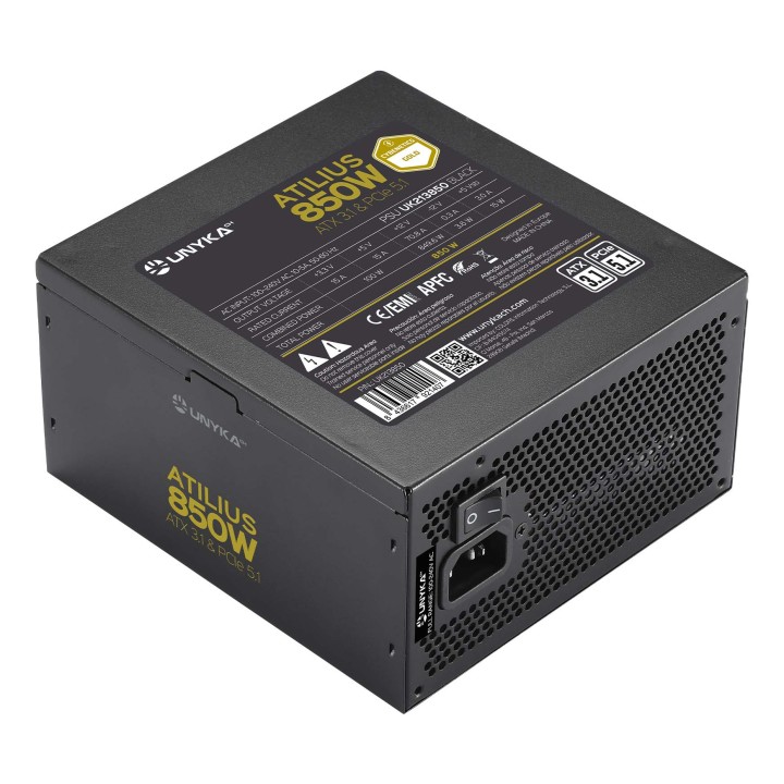 Fuente UNYKA ATILIUS 3.1 850W Gold 120m (UK213850)