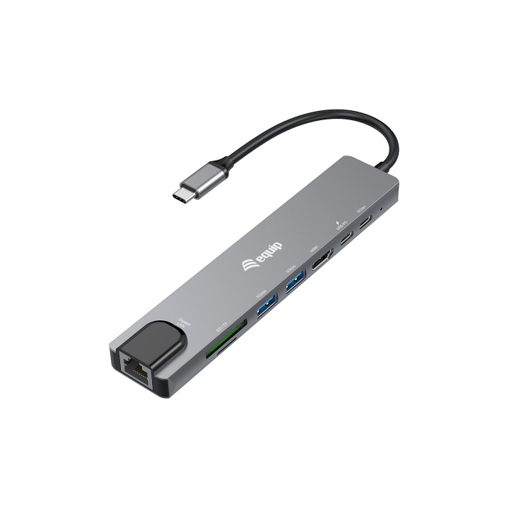 Docking EQUIP 8 en 1 USB-C 25cm Negro/Gris (EQ133497)