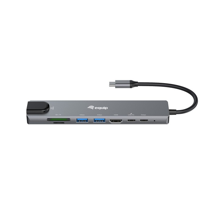 Docking EQUIP 8 en 1 USB-C 25cm Negro/Gris (EQ133497)