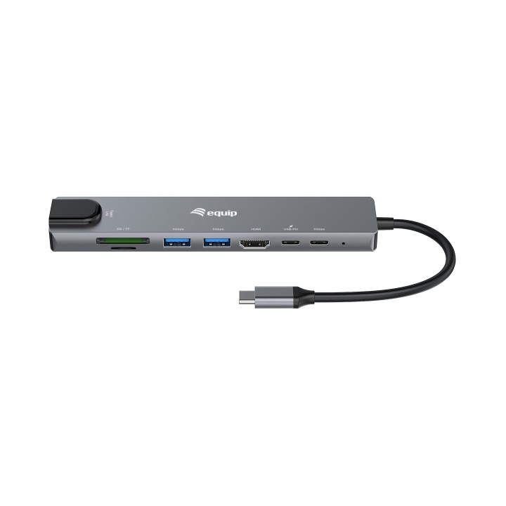 Docking EQUIP 8 en 1 USB-C 25cm Negro/Gris (EQ133497)