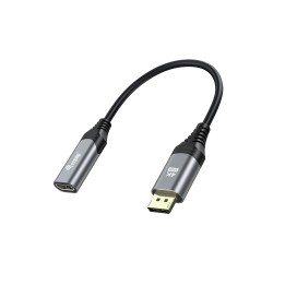 Cable EQUIP DP 1.2 a HDMI/H 15cm Gris/Negro (EQ133445)