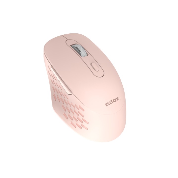 Ratón NILOX RF Wireless/BT 1600dpi Rosa (NXMODWI03)