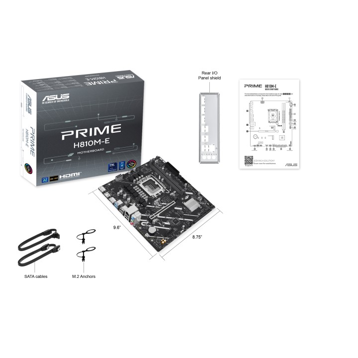 ASUS PRIME H810M-E-CSM: (1851) DDR5 SATA6 M.2 HDMI mATX