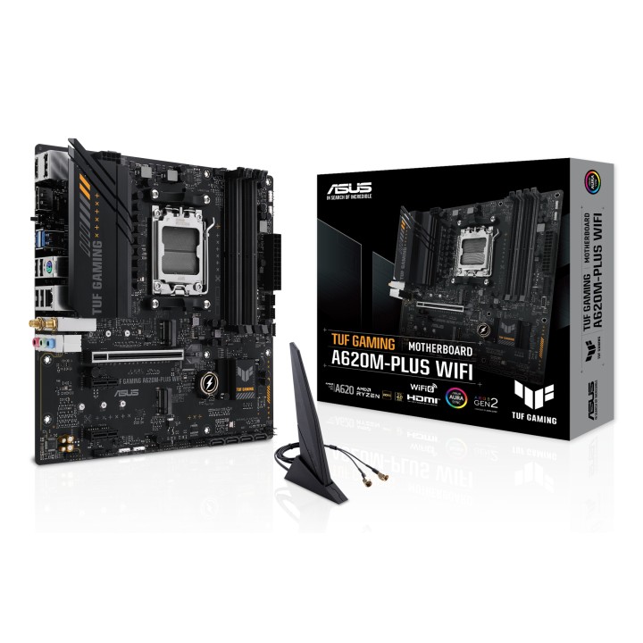 ASUS TUF GAMING A620M-PLUS WIFI: (AM5) 4DDR5 HDMI mATX