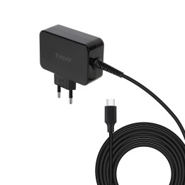 Cargador TooQ 65W USB-C PD 3.0 Negro (TQLC-USBCGAN65PD)